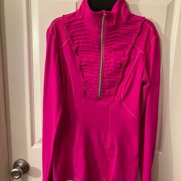lululemon athletica Jackets & Blazers - Lululemon Womens Top/Sweater/Pullover with half zip Long sleeves Pink  Size M